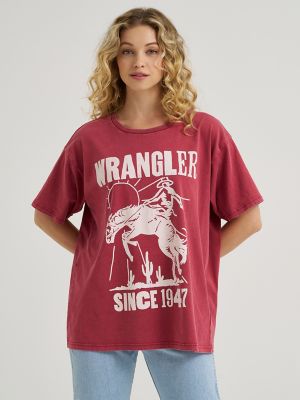 Women's Acid Wash Graphic Oversized Tee | TOPS | Wrangler®