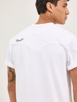 Men's Blue Bell T-Shirt in White alternative view 3