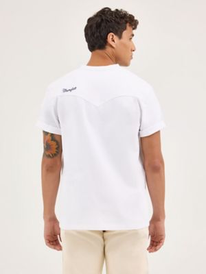 Men's Blue Bell T-Shirt in White alternative view 6