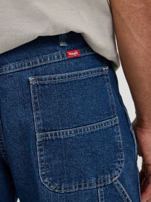 Men's Wrangler® Five Star Premium Carpenter Shorts in Dark Indigo alternative view 6