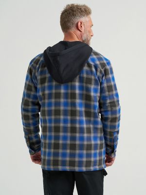 Wrangler® RIGGS Workwear® Hooded Flannel Work Jacket in Stormy Sky