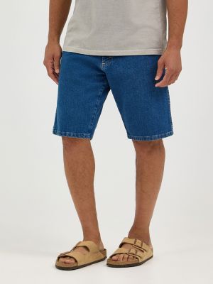 Men's Wrangler® Five Star Premium 5-pocket Relaxed Denim Short in Medium Stone