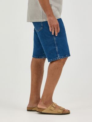 Men's Wrangler® Five Star Premium 5-pocket Relaxed Denim Short in Medium Stone