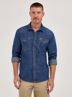 Men's Denim Western Snap Shirt