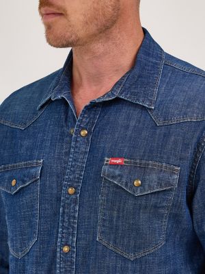 Men's Denim Western Snap Shirt