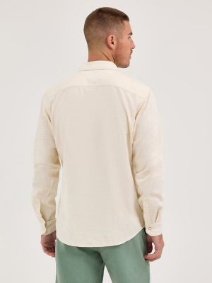 Men's Denim Western Snap Shirt in Ecru alternative view 3