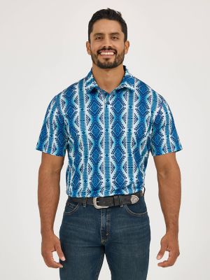 Men's Wrangler Performance Polo in Mystic Blue
