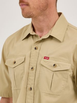 Men's Relaxed Stretch Poplin Shirt in Twill
