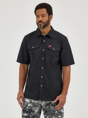 Men's Relaxed Stretch Poplin Shirt in Caviar alternative view