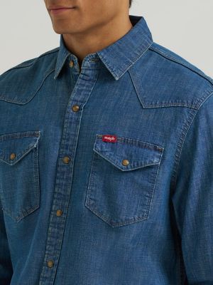 Men's Denim Western Snap Shirt