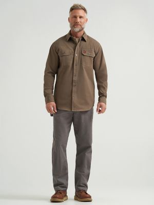 Wrangler® RIGGS Workwear® Ground Cloth Work Shirt in Chocolate Chip