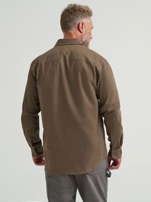 Wrangler&reg; RIGGS Workwear&reg; Ground Cloth Work Shirt in Chocolate Chip