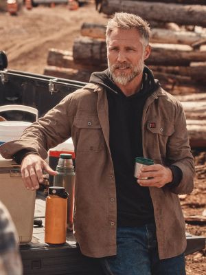 Wrangler® RIGGS Workwear® Ground Cloth Work Shirt in Chocolate Chip