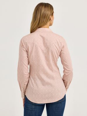 Women's Wrangler All Occasion Western Snap Shirt in Slate Stripe