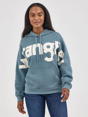Women's Wrangler Bold Logo Hoodie in Azure