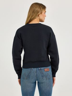 Women's Long Live Cowboys Crew Sweatshirt in Onyx alternative view 2