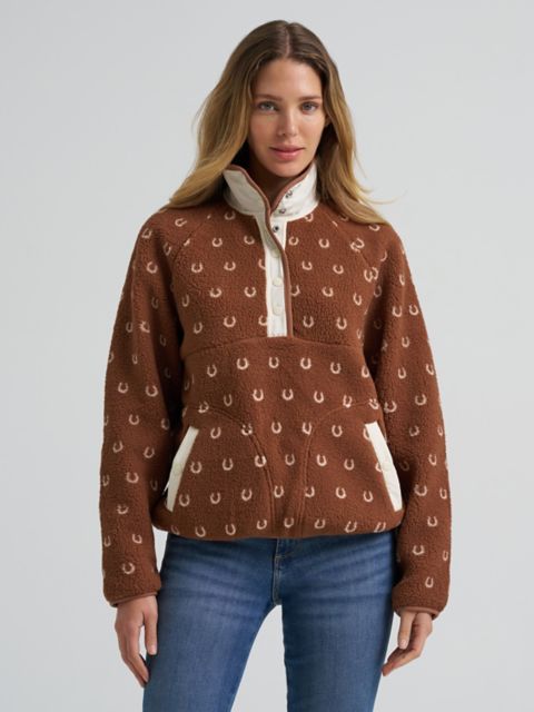 Мужские свитеры Wrangler Women's Wrangler Big Sky Sherpa Snap Pullover