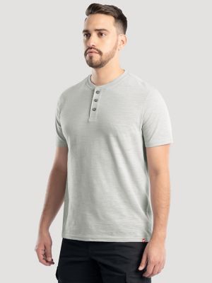 Men's Slub Knit Henley in Mirage Grey alternative view