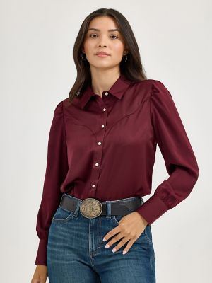 Women's Satin Rodeo Blouse