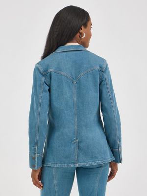 Women's Wrangler Denim Blazer in Light Denim alternative view 2