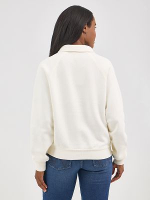 Women's Wrangler Retro® Half-Snap Collared Pullover in Cream