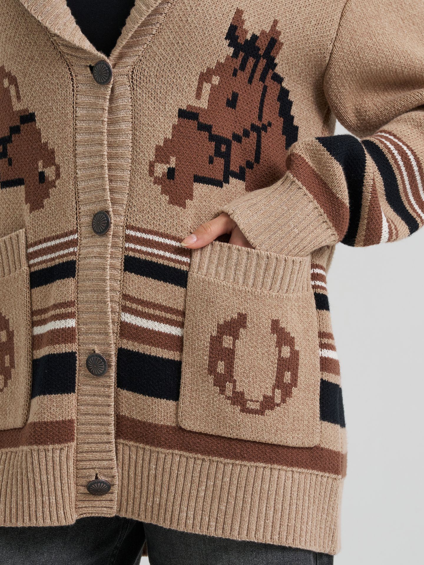 Женский кардиган Wrangler Montana, цвет: Коричневый — фото 4