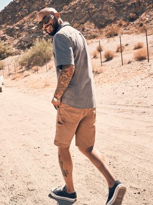 Men's Wrangler® Five Star Premium Carpenter Shorts in Brown Duck