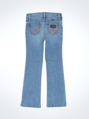 Girl's Wrangler® Premium Patch® Jean (4-14) in Dark Blue
