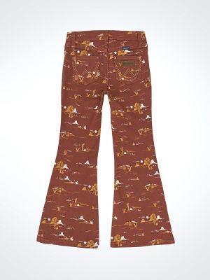 Girl's Wrangler Print Flare Jean in Mila