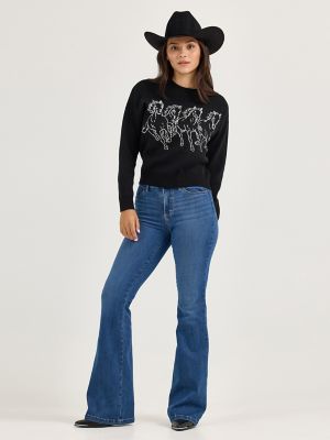 Women's Wrangler Bespoke High Rise Flare Jean in Elsie