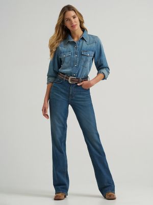 Women's High Rise Skylar Relaxed Bootcut Wrangler Riding Jean