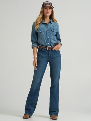 Women's High Rise Skylar Relaxed Bootcut Wrangler Riding Jean
