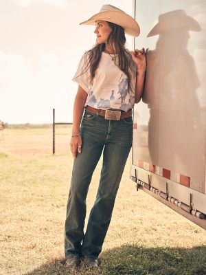 Women's High Rise Skylar Relaxed Bootcut Wrangler Riding Jean