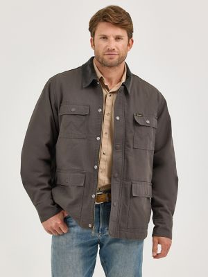 Men's Western Lined Zip Front Barn Coat