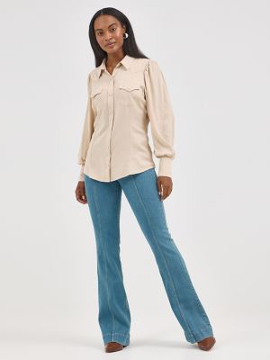 Women's Wrangler Retro® Bailey High Rise Pintuck Trouser Jean in Brooklyn