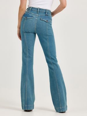 Women's Wrangler Retro® Bailey High Rise Pintuck Trouser Jean in Brooklyn