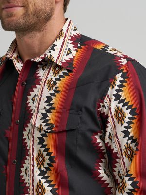 グッチスタッズ付きウェスタンTシャツ Men's Checotah® Long Sleeve Western Snap Printed Shirt | NEW