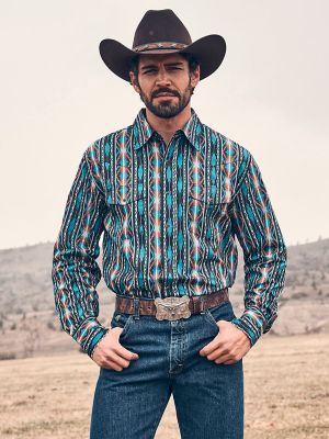 Men's Checotah® Long Sleeve Western Snap Printed Shirt