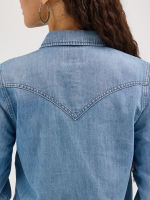 Women's Tie-Front Western Shirt in Ellis alternative view 5