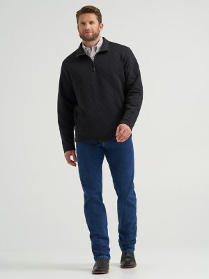 ファッションデザイナー Men's George Strait Quarter-Zip Quilted Pullover | NEW トップス