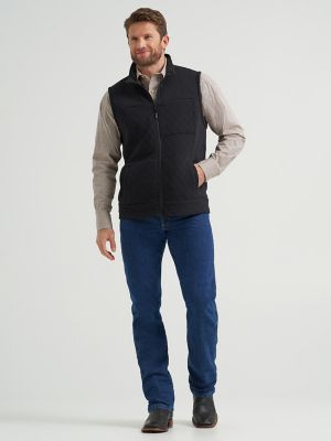 Men's George Strait Zip Front Solid Knit Vest