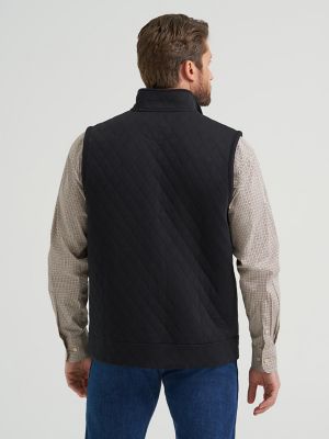 Men's George Strait Zip Front Solid Knit Vest