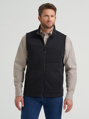 Men's George Strait Zip Front Solid Knit Vest
