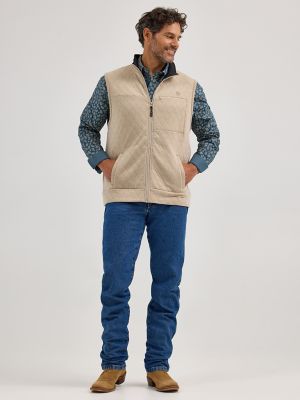 Men's George Strait Zip Front Solid Knit Vest
