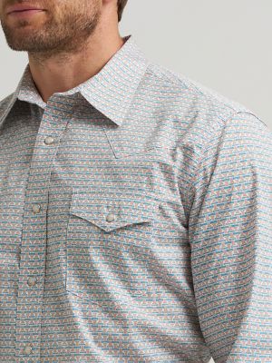 Men's 20X® Competition Advanced Comfort Long Sleeve Two Pocket Western Snap Shirt in Rustic Brown T