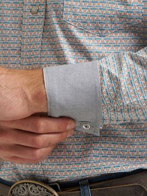 Men's 20X® Competition Advanced Comfort Long Sleeve Two Pocket Western Snap Shirt in Rustic Brown T
