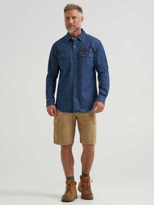 RIGGS WORKWEAR by Wranglar リッグス デニムシャツ Wrangler® RIGGS Workwear® Ground Cloth Denim Work Shirt