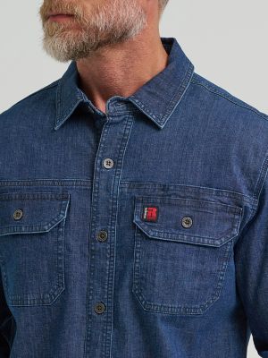RIGGS WORKWEAR by Wranglar リッグス デニムシャツ Wrangler® RIGGS Workwear® Ground Cloth Denim Work Shirt