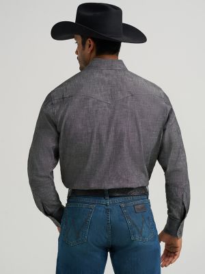 Men's Cody Johnson Two Pocket Western Snap Shirt in Black alternative view 2