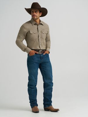 Men's Cody Johnson Two Pocket Western Snap Shirt in Olive